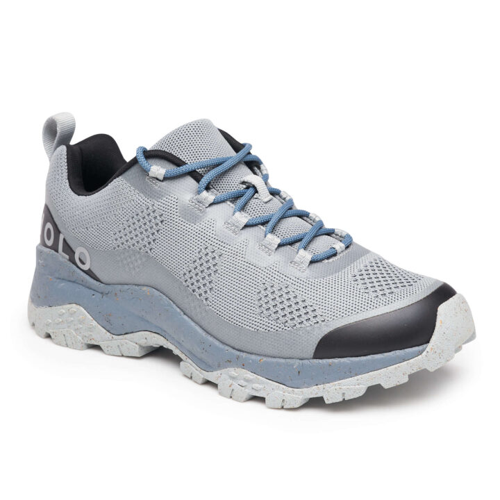 blue-gray hiking shoe